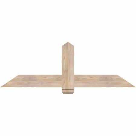 Ekena Millwork Eugene Smooth Timber Gable Bracket, Douglas Fir, 60"W x 20"H x 1 1/2"D x 5 1/2"F, 8/12 Pitch GBW060X20X0206EUG00SDF